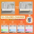 thumbnail image 2 of Floating TV Stand for 70 inch TVs, 60in Long Wall-mounted Entertainment Center for Living Room, Modern White TV Stands with High Gloss Finish and LED Lights, TV Cabinet Media Consloe, White, 2 of 8