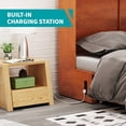 thumbnail image 6 of BALUS Murphy Bed Queen, Folding Bed with Charging Station and Mattress, Space-Saving Murphy Cabinet Chest Bed for Multipurpose Guest Room & Home Office, Cherry, 6 of 8