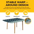 thumbnail image 4 of Dark Blue Flowers Table Cloths for 6 Foot Rectangle Tables, Vintage Rustic Abstract Floral Aesthetic Patio Waterproof Elastic Fitted Tablecloths, Washable Rectangular Table Cover for Camping, 4 of 8