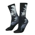 thumbnail image 1 of Balery Elegant Feathered Floral Wings Calcetas Largas con Estampado para Hombre y Mujer – Suaves y Transpirables, Talla Única (US 5-11), 1 of 6