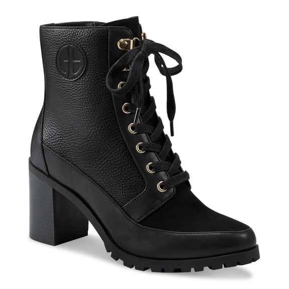 Giani Bernini Keegann Lug Booties Black Smooth 7M