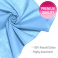 thumbnail image 3 of BASICO 12pk Sky Blue Bandana Face Covering | 100% Cotton Bandana for Men Women | Face Bandana Headband, 3 of 8