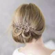 thumbnail image 5 of Pasador De Novia Con Clip De Diamantes De Imitación Flores, 5 of 5