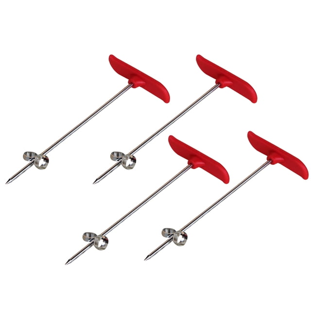 4Pcs Stainless Steel Fruit Shape Spiral Coils Creative Modeling Cucumber Rotating Artistic Dish Cool Vegetable Cutter Carving Tool (Red)