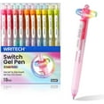 thumbnail image 1 of shiyou-Retractable Gel Ink Pens: 0.5mm Black-Ink Switch Between Silent and Clicky Soft Grip Fine Point Pen for Journaling Smooth Writing Quick-dry No Bleed 10ct, 1 of 4
