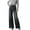 Gray, variant on Casual Pants For Women, High Waist Wide Leg Flare Jeans and Lounge Pants For Women Stretchy Comfortable Gaucho Pants Classic Relaxed Fit Sustainable Daily Attire Gray