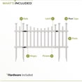 thumbnail image 4 of .ft H x .ft W ( Unit) No Dig Gate Kit Vinyl Picket Fence Barrier Kit for Madison Fence Panels Child or Dog Closure for Backyard Patio Outdoor or Garden Fence ZP, 4 of 7