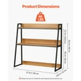 thumbnail image 6 of KFFKFF Tabletop Bookcase, Dual-Level Desk Organizer, Dimensions 37.4" x 12.6" x 35.4", Office Storage Stand in Natural Wood Hue, Tabletop Bookcase Hutch Equipped with Non-Slip Foot Pads, 6 of 9