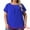 Royal Blue, variant on DARING DIVA Women's Plus Pleated Round Neck Basic Tulip Sleeves Top 1X Brown