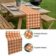 thumbnail image 5 of Orange Table Runner - 108 Inch Long, Kitchen Dining Table Runner Dresser Scarves, Country French Rustic Buffalo Plaid Modern Art Farmhouse Decor for Coffee Tables Wedding Party Banquet, 5 of 8