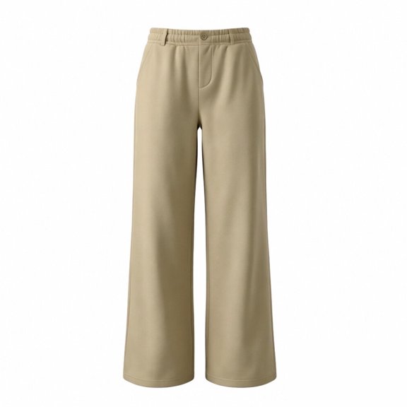 Women's Sweatpants Fashion Casual Solid Color Straight Leg Long Pants, Elastic Waist Trousers with Pockets Soft Stretchy for Gym and Lounging