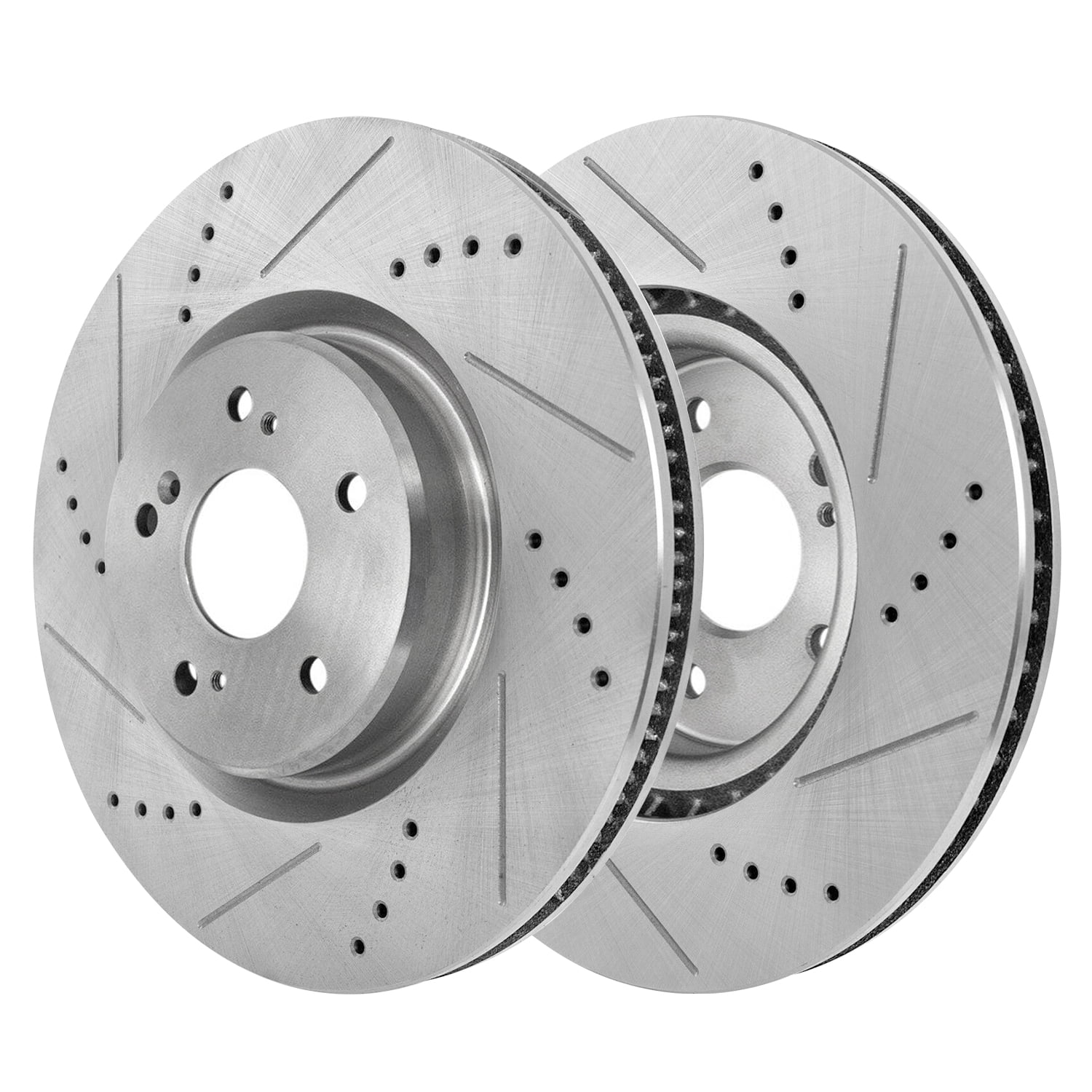 Detroit Axle - 2 Front Brake Rotors for 2019 2020 2021 2022 2023 2024 2025 Acura RDX, Drilled Slotted Disc Brake Rotors Replacement: 12.40" inch Front Rotors