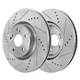 thumbnail image 5 of Detroit Axle - 2 Front Brake Rotors for 2019 2020 2021 2022 2023 2024 2025 Acura RDX, Drilled Slotted Disc Brake Rotors Replacement: 12.40" inch Front Rotors, 5 of 7