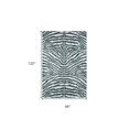 thumbnail image 4 of 8' X 10' Grey Zebra Print Shag Handmade Non Skid Area Rug, 4 of 9