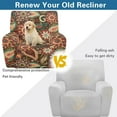 thumbnail image 4 of FKELYI Art Bohemian Flower Print Recliner Slipcover Anti-Dust Reclining Chair Cover with Pocket Non-Slip Sofa Couch Covers 4 Pcs Furniture Protective Covers, 4 of 7