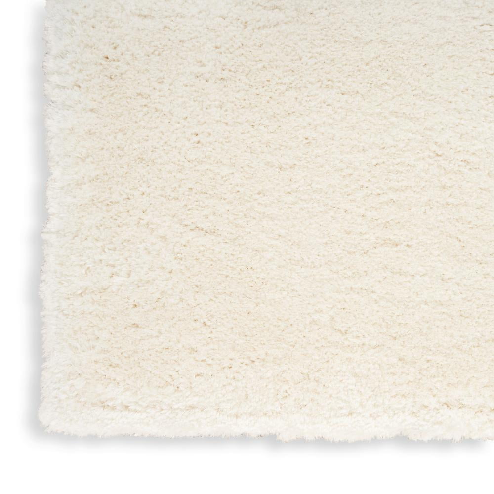 Nourison Luxurious Shag Ivory 7'10" x 9'10" Area Rug, Solid, Plush, Bed Room, Living Room, Dining Room, Kitchen, Easy Cleaning, Non Shedding,