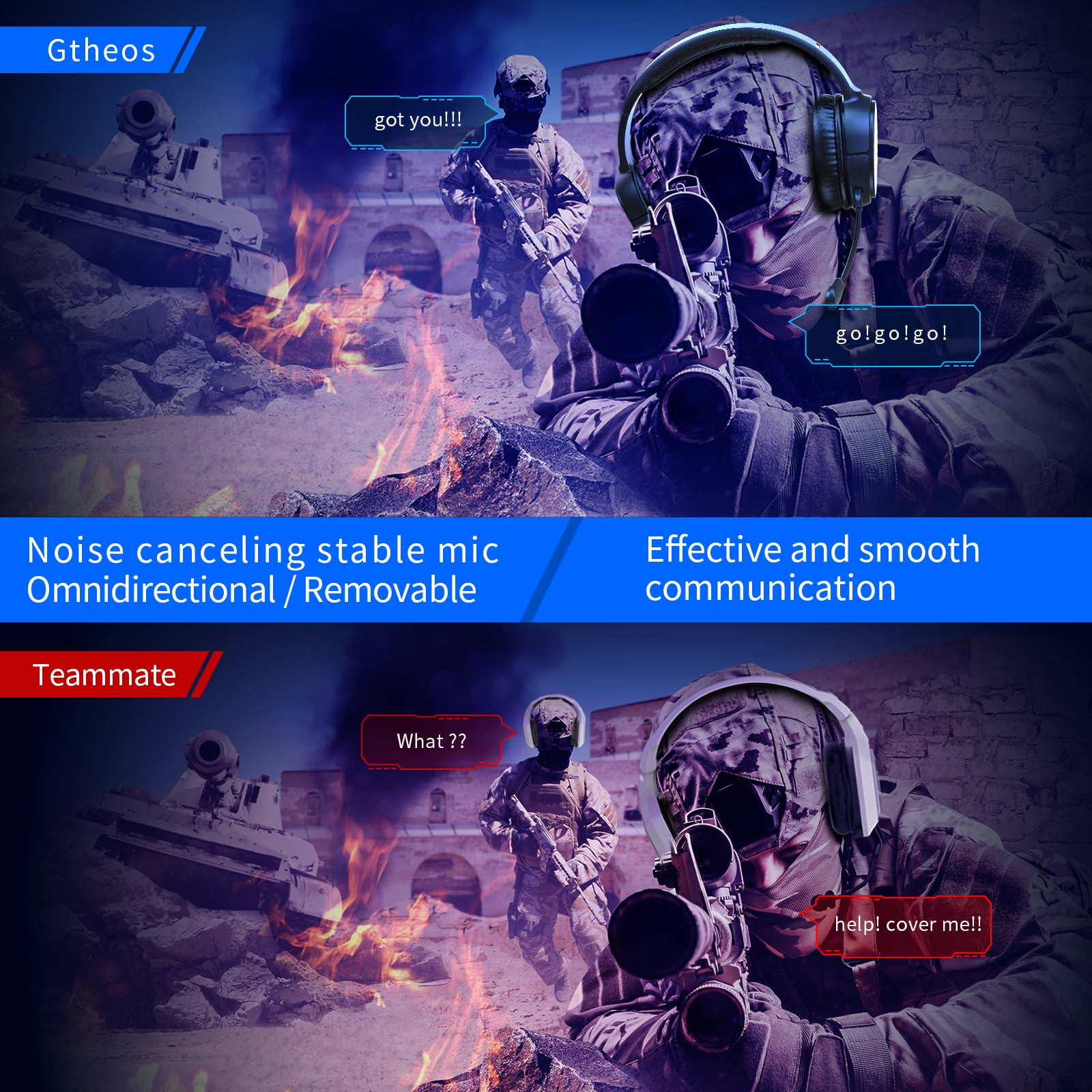 Ecomoment Wireless Gaming Headset Compatible for PS5 Switch PC Mac, 2.4 GHz/Bluetooth 5.2 Gaming Headphones with Noise Cancelling Microphone 40+ Hours Battery Life,3.5mm Wired for Xbox Series