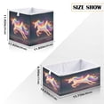 thumbnail image 2 of Foldable Fabric Storage Bin Home Cubes Clothing Organizer Bins Large Collapsible Box Basket for Home Organizer Glowing Flying Unicorn, 2 of 8