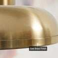 thumbnail image 2 of Kira Home Alston 14" Mid Century Gold, Frosted Glass Diffuser, Low Profile Dome Gold Ceiling Light, Cool Brass, 2 of 7