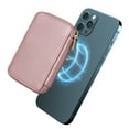 thumbnail image 4 of Zipper Pocket Card Slots RFID Blocking Kickstand Magnetic Back Bag, for Phone Case with Magnetic Suction, Such as for iPhone 12 13 14 15 Series, (Other Phones Come with Magnetic Rings), Rosegold, 4 of 8