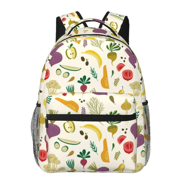 Balery Vegetable Mochila Escolar Impresa, Mochila Ligera para Viajes Casual, Mochila Duradera y Cómoda Multifuncional, Mochila para Laptop-One Size