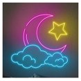 thumbnail image 1 of Letrero De Neón Con Forma De Luna Y Estrella, Nubes, Luz LED Para Tienda, Casa, Dormitorio, Fiesta, Decoración De Pared,45cm, 1 of 5