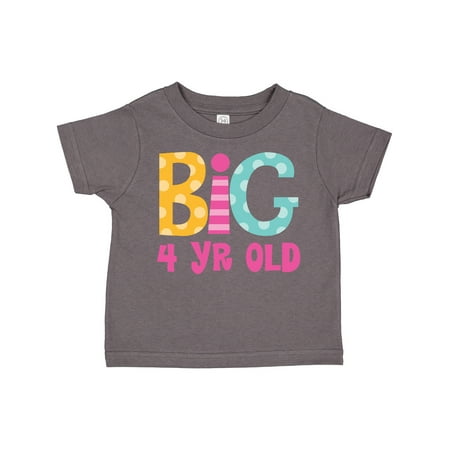 

Inktastic 4th Birthday Big 4 Year Old Gift Toddler Toddler Girl T-Shirt