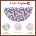 thumbnail image 3 of Fotbe white flower Skull blue Pattern Christmas Tree Skirt, Tree Skirts Plush Christmas Decorations, Christmas Tree Skirts Xmas Decorations Holiday Party Decor-36", 3 of 6