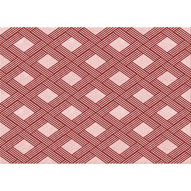Ahgly Company Tapis Rectangulaire Rouge Lavable en Machine, 6 Pieds x 9 Pieds