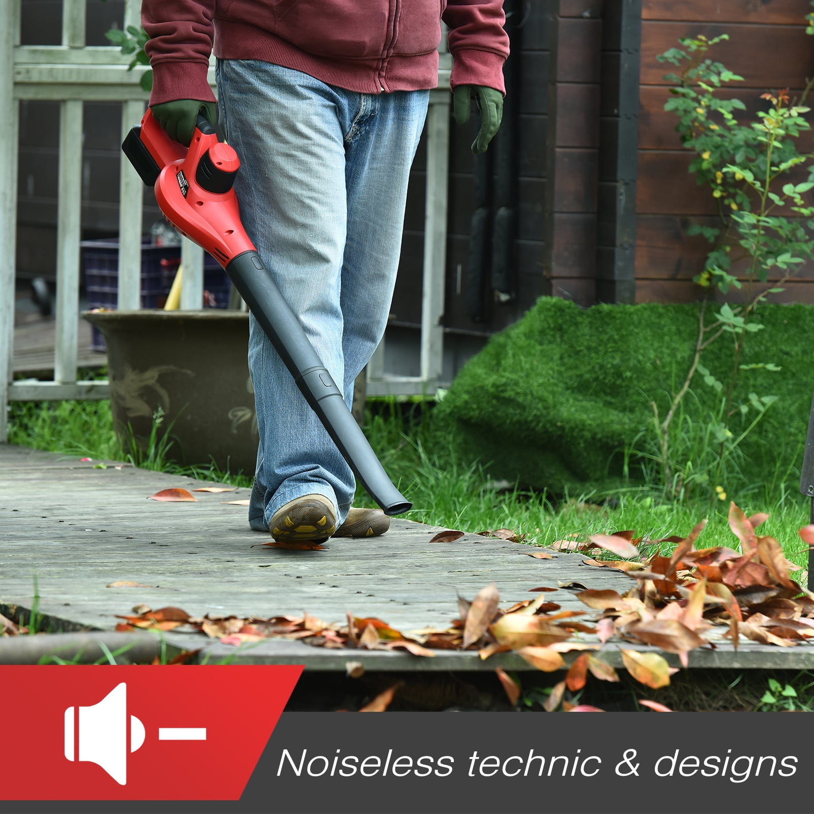 PowerSmart Brand New 20V Cordless Handheld Garden Leaf Blower with Two 2.0Ah Batteries and Charger