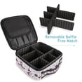 thumbnail image 4 of FORMRS Travel Makeup Bag Large Capacity Train Case Cosmetic Organizer with Adjustable Dividers, Purple Halloween Gooses, 4 of 8