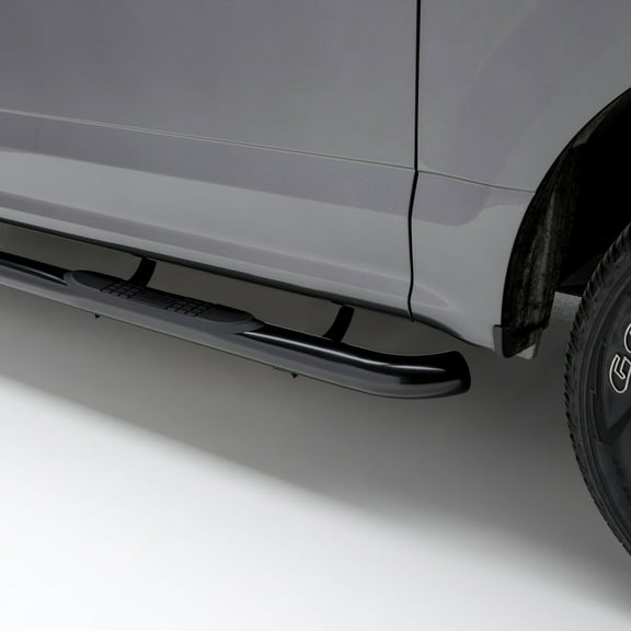 3" Round Semi-Gloss Black Steel Side Bars