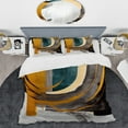 thumbnail image 2 of Designart "Contemporary Green Art Deco IV" Modern Bedding Covert Set - Abstract Transitional Green Abstract Bed Set With 2 Shams, 2 of 6
