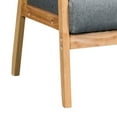 thumbnail image 4 of Gala 45 Inch Modern Loveseat Bench, Gray Fabric, Natural Brown Wood Frame - Saltoro Sherpi, 4 of 5