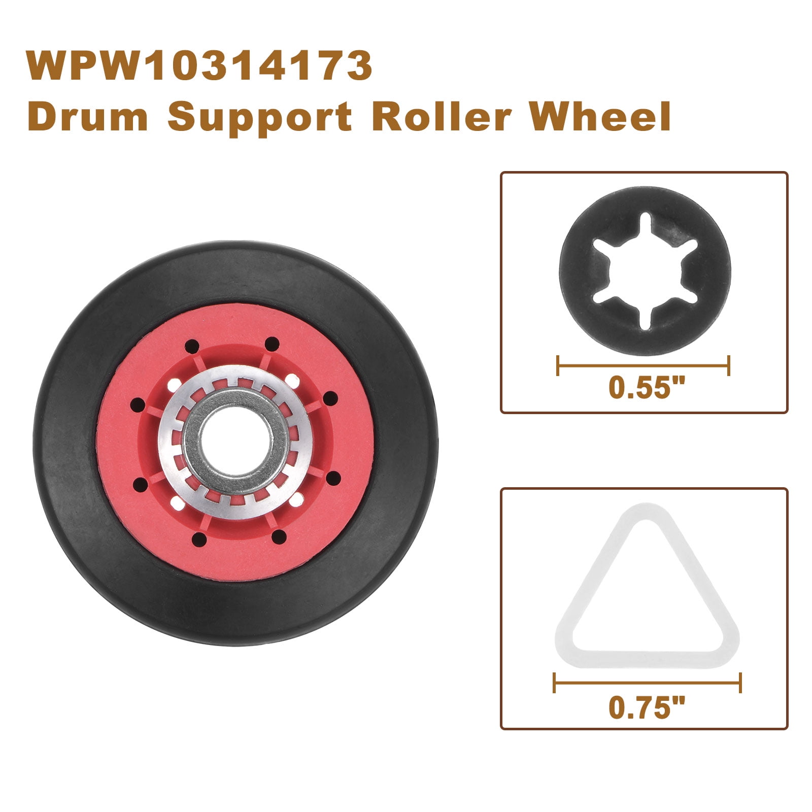 4392067 Dryer Repair Kit, W10837240 Dryer Belt 279640 Idler Pulley Bearing Kit Parts, WPW10314173 Drum Roller