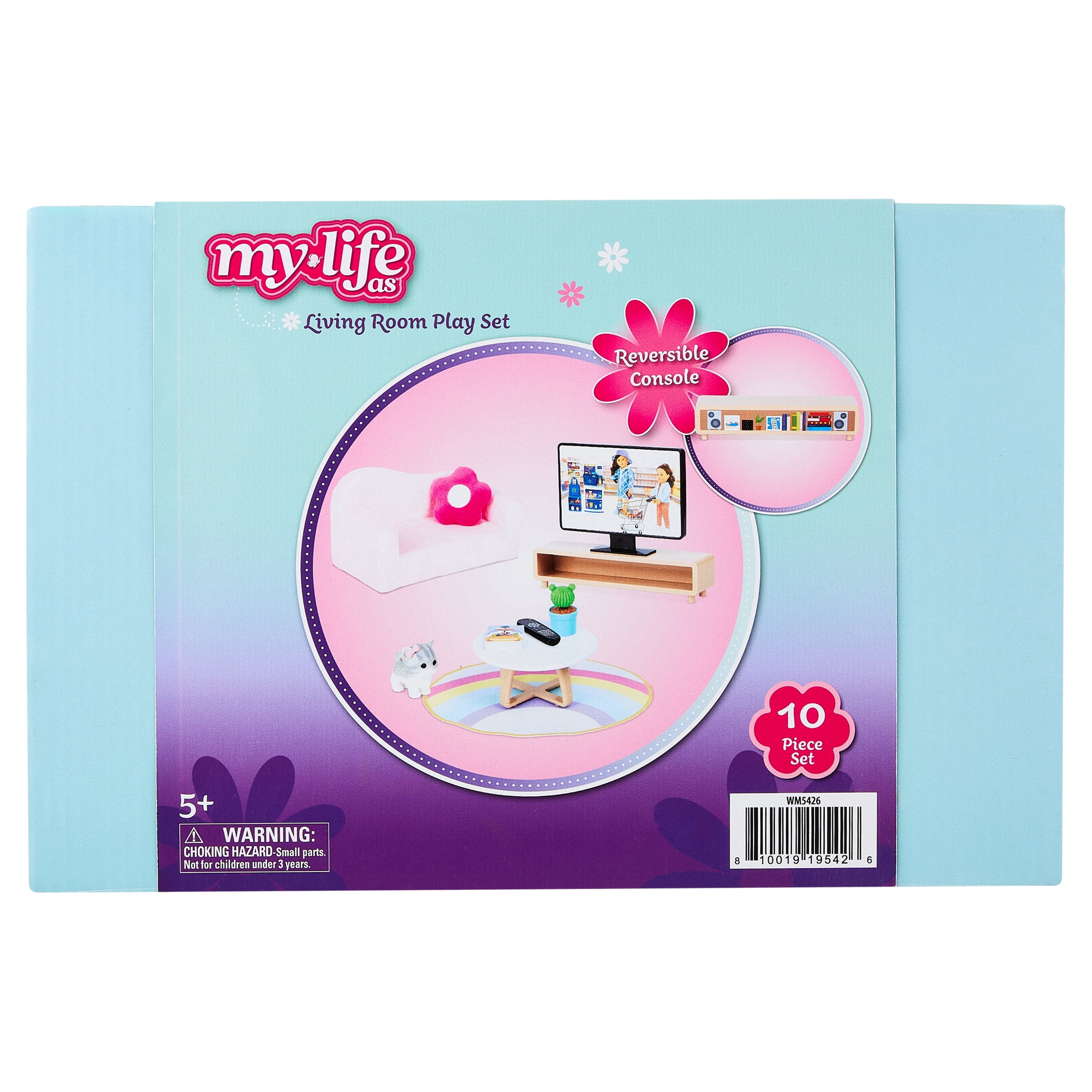 My Life As Living Room Play Set for 18-Inch Dolls, 10 Pieces