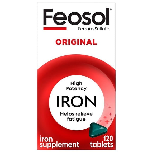 Feosol Ferrous Sulfate Iron Tablets 120 Count