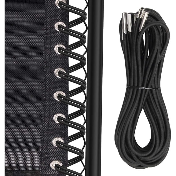 4Pack Zero Gravity Chair Replacement Cords, Universal Elastic Repair Cords for Zero Gravity Chairs, Lawn Chairs, Patio Chairs & Recliners, Black