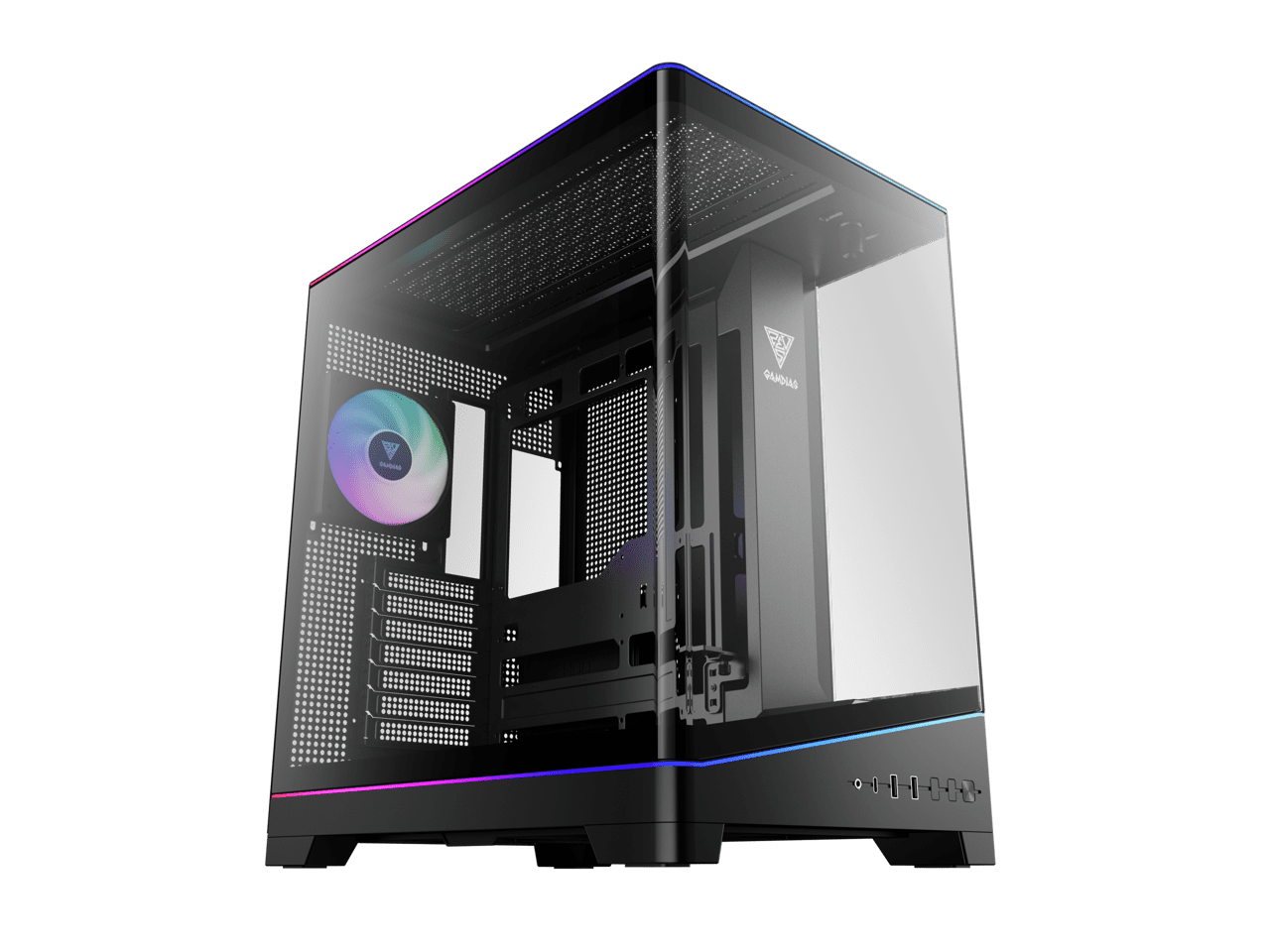 Gamdias ATLAS P6 CG Black ABS / SPCC / Tempered Glass ATX Mid Tower Computer Case