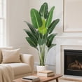 thumbnail image 6 of 84 in Artificial Plant Bird of Paradise Artificial Plant with 17 Trunks Fake Plant 7 ft Faux Plants Fake Banana Plant Plant with Pot Artificial Plants for Home Decor Indoor Outdoor, 6 of 6