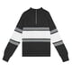 thumbnail image 3 of Gibobby Sueter para mujer invierno punto Suéter de manga larga con media cremallera para mujer, suéter de punto con cuello de solapa a rayas de color(Negro,G), 3 of 5