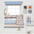thumbnail image 2 of Bacati - Mod Sports Blue Orange Chocolate Musical Baby Crib Mobile, 2 of 8