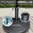 thumbnail image 4 of US Weight Half Round 20 lb Patio Umbrella Base - Adjustable Stand for Posts up to 1.9 Inches, 4 of 5