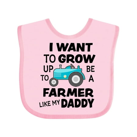 

Inktastic I Want To Grow up To Be a Farmer Like My Daddy Gift Baby Boy or Baby Girl Bib