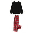 thumbnail image 6 of Fiomva Family Matching Pajamas Set Christmas PJ's Sleepwear Printed Top and Striped Bottom, 6 of 10