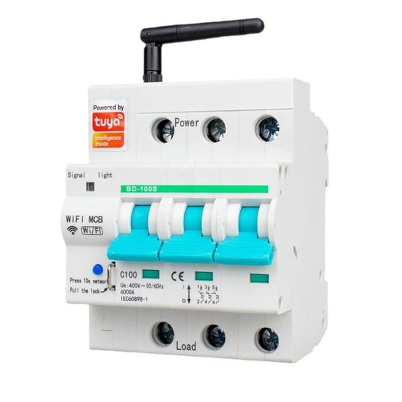 3P Tuya App Wifi Circuit Breaker Interruptor Smart Life Timer Voice Remote Control Automatic Intelligent Switch