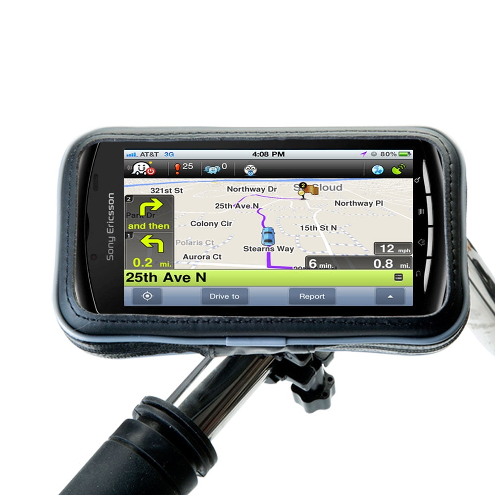 Heavy Duty Weather Resistant Bicycle / Motorcycle Handlebar Mount Holder Designed for the Sony Ericsson PlayStation Phone