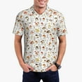 thumbnail image 5 of Wukai Mushrooms And Butterflies Men’s Polo Shirts,Quick-Dry Athletic Shirt,Classic Fit Shirts-Small, 5 of 8