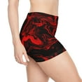 thumbnail image 5 of Red & Black Swirl High Waisted Shorts, 5 of 6