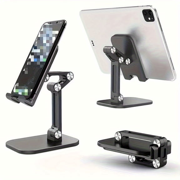 Three Sections Foldable Desk Mobile Phone Holder For iPhone iPad Tablet Flexible Table Desktop Adjustable Cell Smartphone Stand